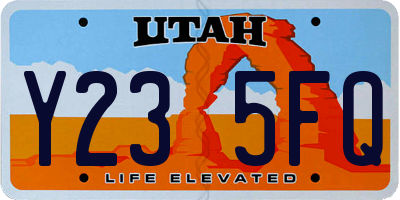 UT license plate Y235FQ