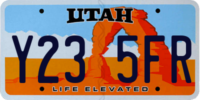 UT license plate Y235FR