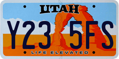 UT license plate Y235FS
