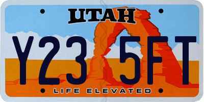 UT license plate Y235FT