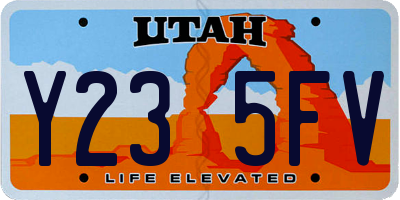 UT license plate Y235FV