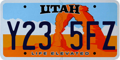 UT license plate Y235FZ