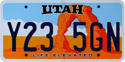 UT license plate Y235GN