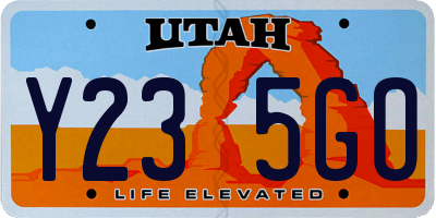 UT license plate Y235GO