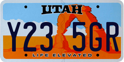 UT license plate Y235GR