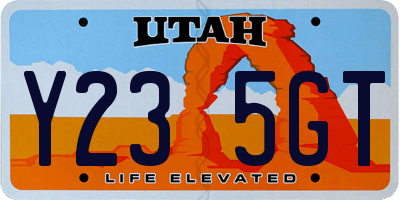 UT license plate Y235GT