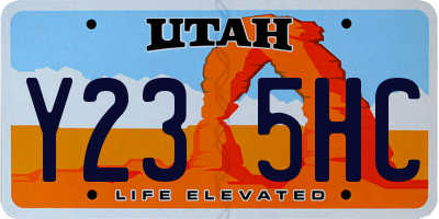 UT license plate Y235HC