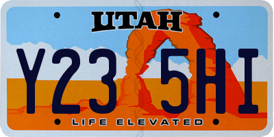 UT license plate Y235HI
