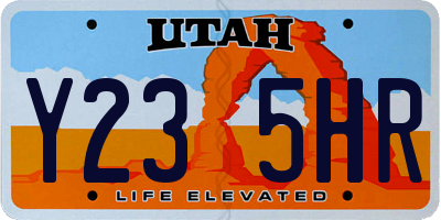 UT license plate Y235HR