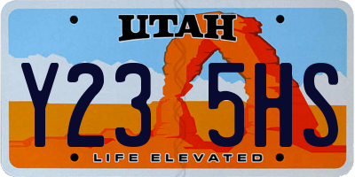 UT license plate Y235HS