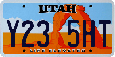 UT license plate Y235HT