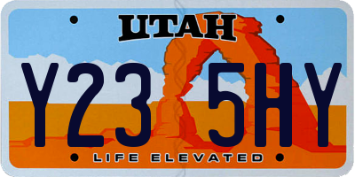UT license plate Y235HY