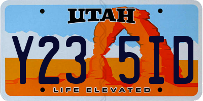 UT license plate Y235ID