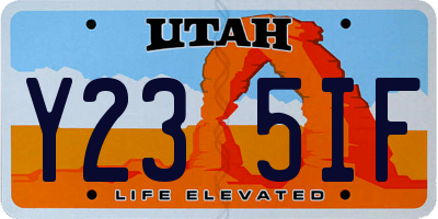 UT license plate Y235IF
