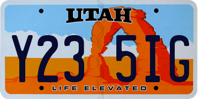 UT license plate Y235IG