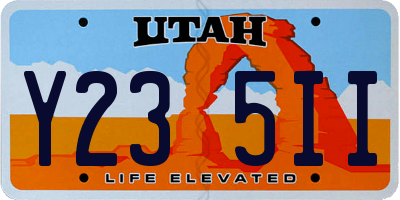 UT license plate Y235II
