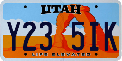 UT license plate Y235IK