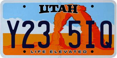 UT license plate Y235IQ