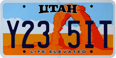 UT license plate Y235IT