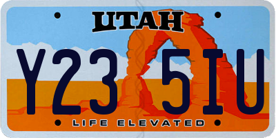 UT license plate Y235IU