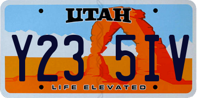 UT license plate Y235IV