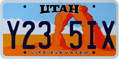 UT license plate Y235IX