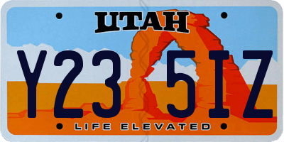 UT license plate Y235IZ