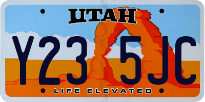 UT license plate Y235JC