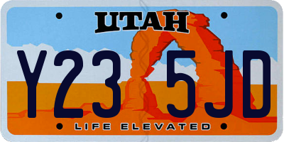 UT license plate Y235JD