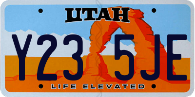 UT license plate Y235JE