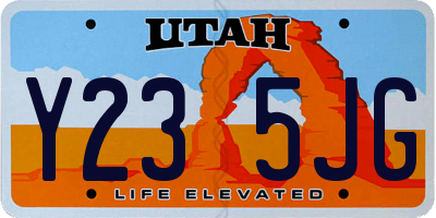 UT license plate Y235JG