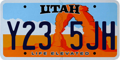 UT license plate Y235JH