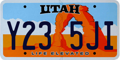 UT license plate Y235JI