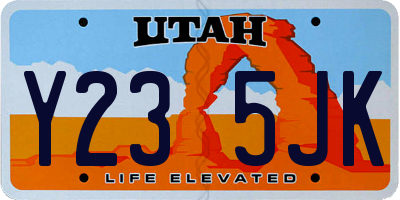 UT license plate Y235JK