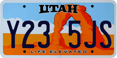 UT license plate Y235JS