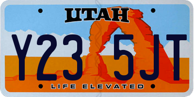 UT license plate Y235JT