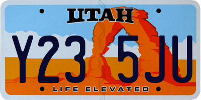 UT license plate Y235JU