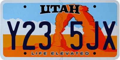 UT license plate Y235JX