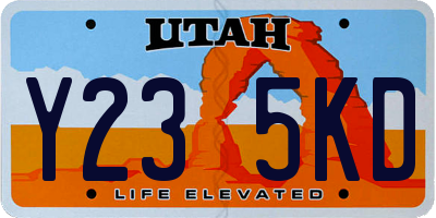 UT license plate Y235KD