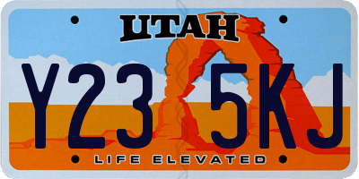 UT license plate Y235KJ