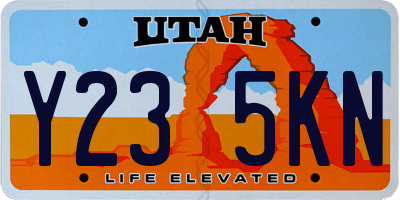 UT license plate Y235KN