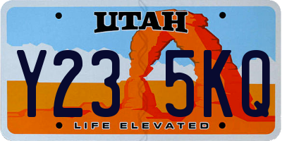 UT license plate Y235KQ