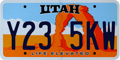 UT license plate Y235KW