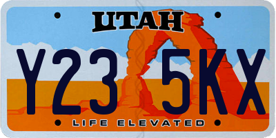 UT license plate Y235KX
