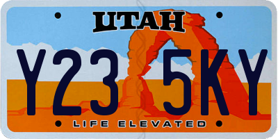 UT license plate Y235KY
