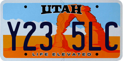 UT license plate Y235LC