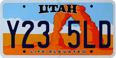 UT license plate Y235LD