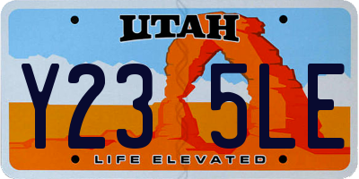 UT license plate Y235LE