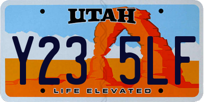 UT license plate Y235LF