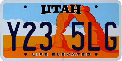 UT license plate Y235LG